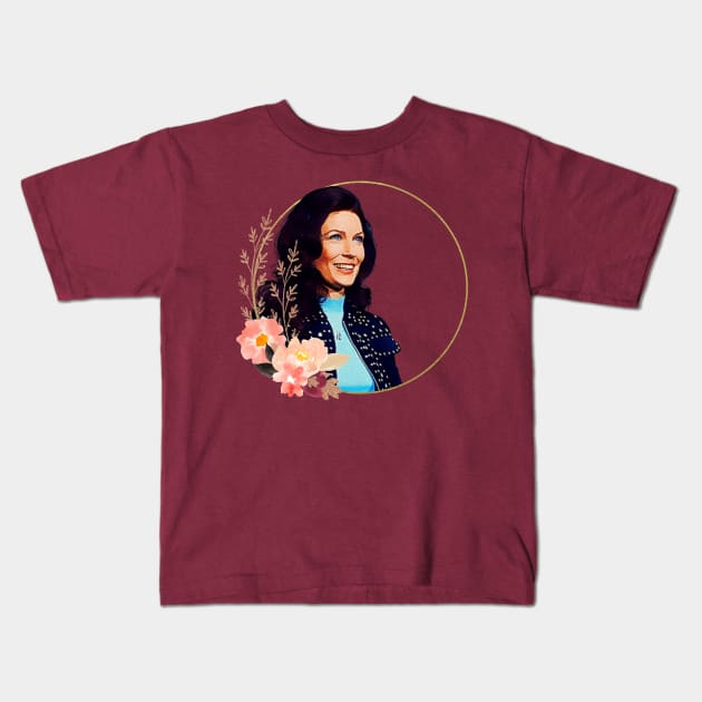 loretta lynn Kids T-Shirt by Yas R